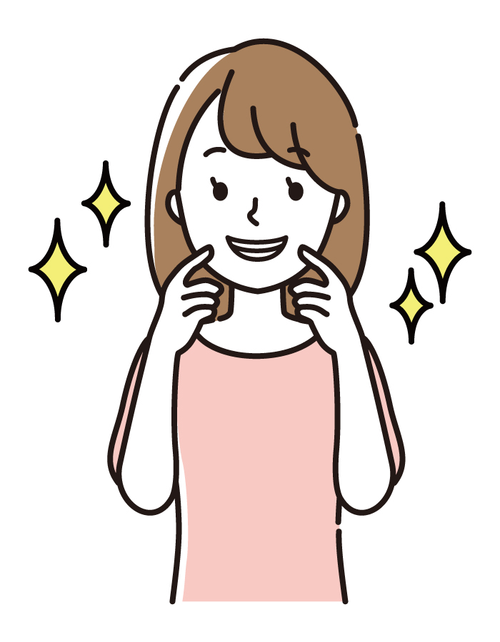 綺麗な歯の女性のイラスト